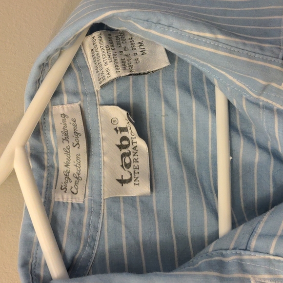 SOLD Button Up Pinstripe Shirts - Picture 2 of 5